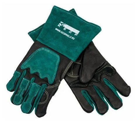 Краги сварочные КЕДР КС-20 ПРЕМИУМ, (L), черно-зеленые