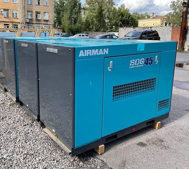 Отгрузка партии дизельных генераторов Airman SDG-45 на строительный объект