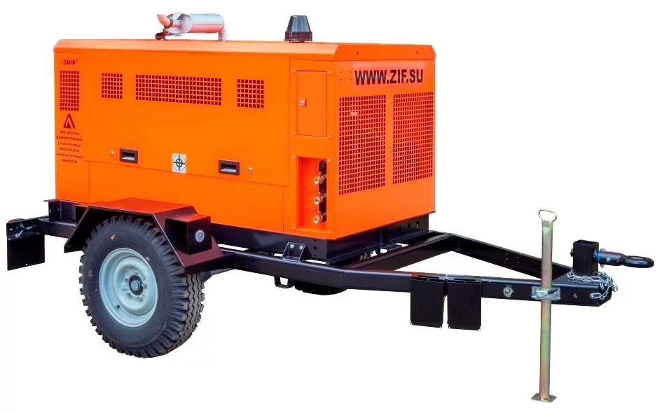 Дизельный компрессор ЗИФ ПВ-5,0/0,7 F на шасси