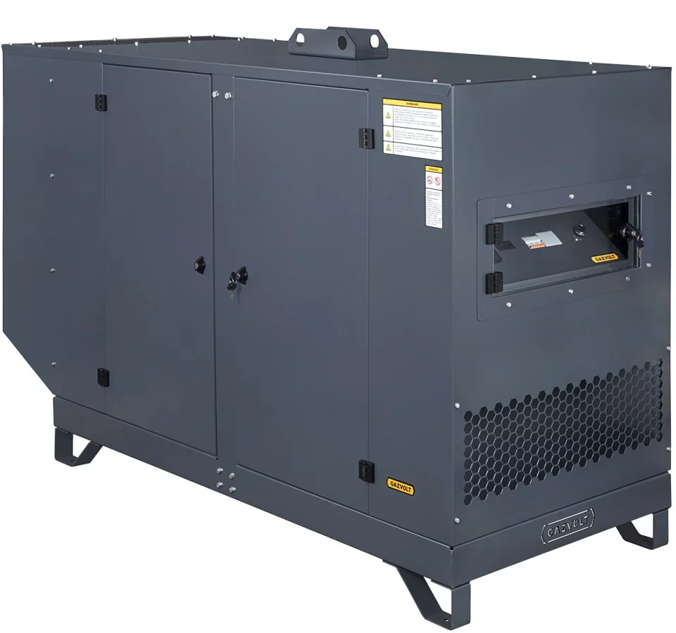 Газовый генератор Gazvolt 100T21 в кожухе с АВР