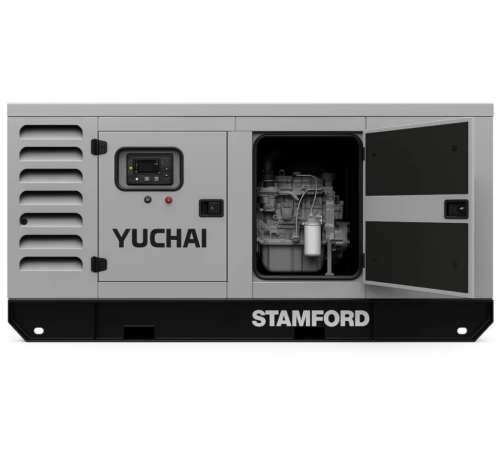 Дизельный генератор Yuchai GMP AY151 в кожухе