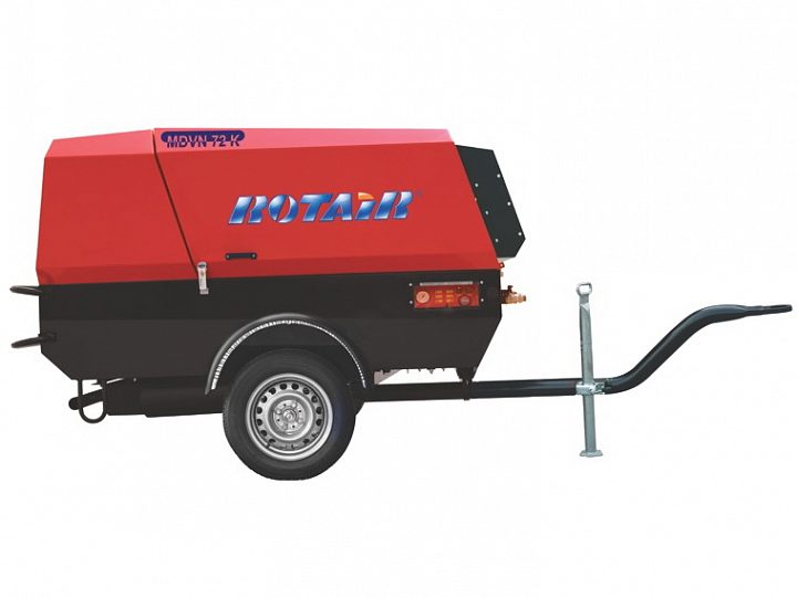 Дизельный компрессор Rotair MDVN 81D-10 на шасси
