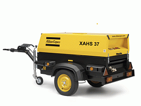 Дизельный компрессор Atlas Copco XAHS 37 DD на шасси — фото 1