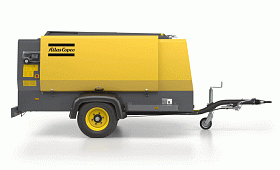 Дизельный компрессор Atlas Copco XAVS 307 CD на шасси — фото 1