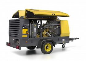 Дизельный компрессор Atlas Copco XATS 377 CD на шасси — фото 2