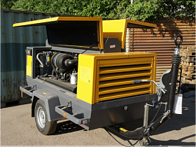 Дизельный компрессор Atlas Copco XAVS 196 DD на шасси — фото 2
