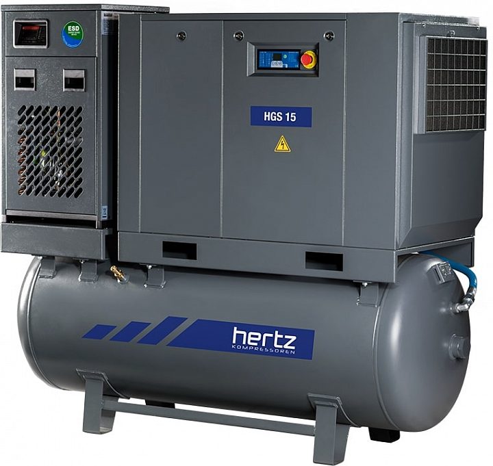 Винтовой компрессор Hertz HGS 4-10 250 Compact